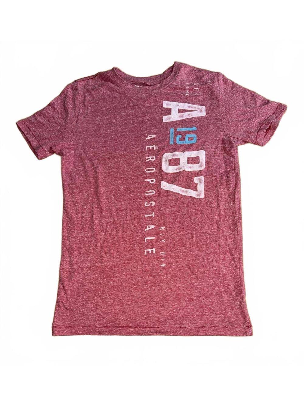 Vintage Y2K Aeropostale Men's Red Graphic T-Shirt Size S/P
